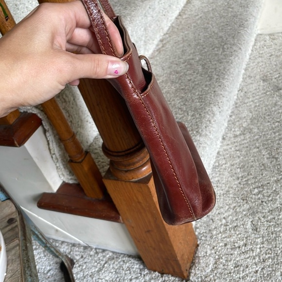 Vera Pelle Vintage Genuine Leather Green Brown Purse - Picture 5 of 13